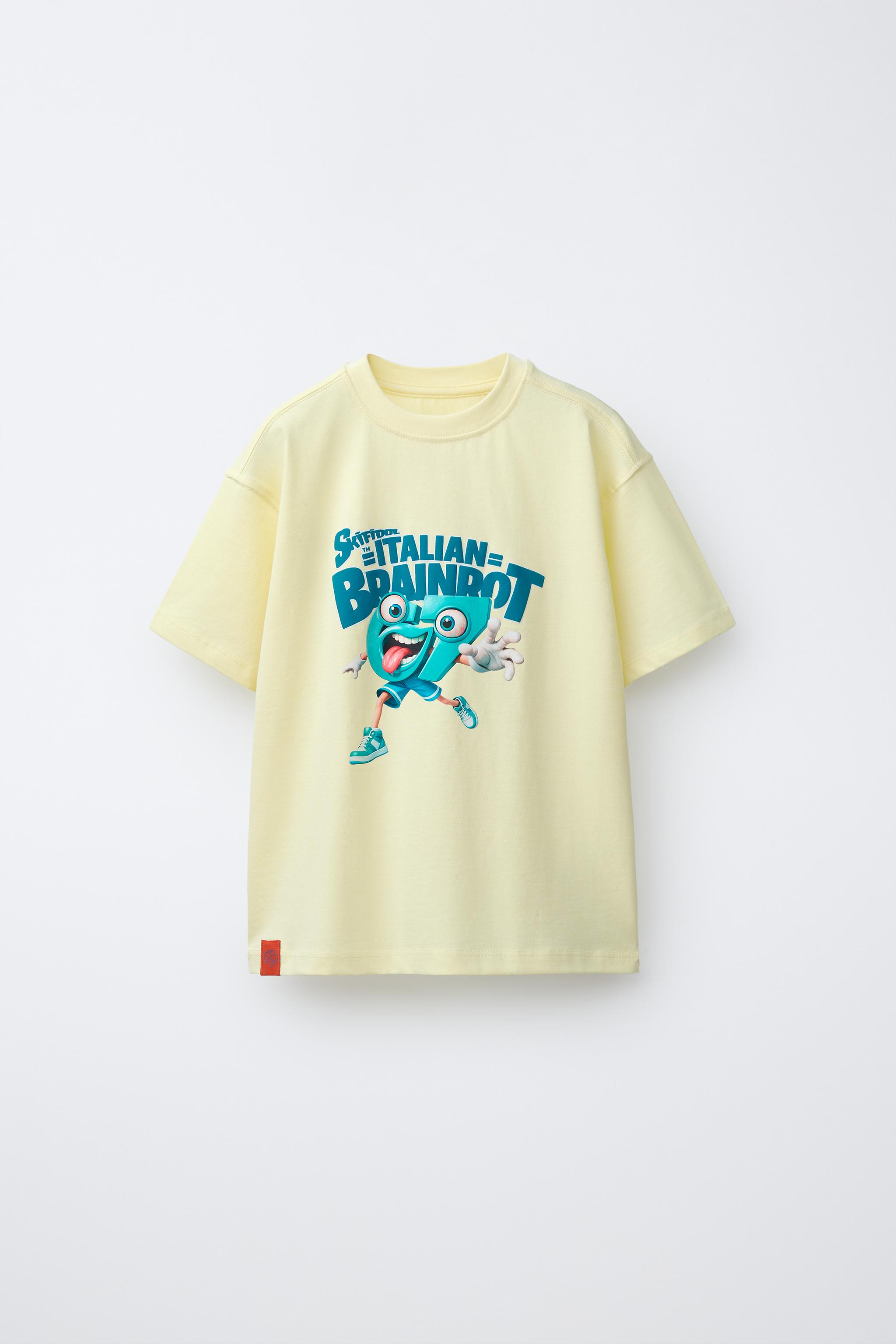 SIX SEVEN SKIFIDOL ITALIAN BRAINROT™ PRINTED T-SHIRT